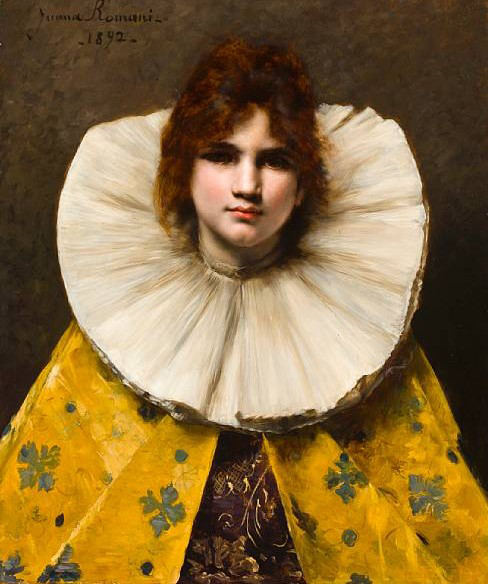 A portrait of a young girl with a ruffled collar